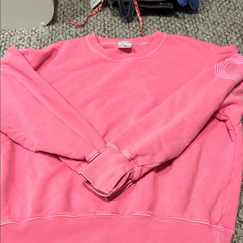 Aerie Bright Pink Crewneck Sweater